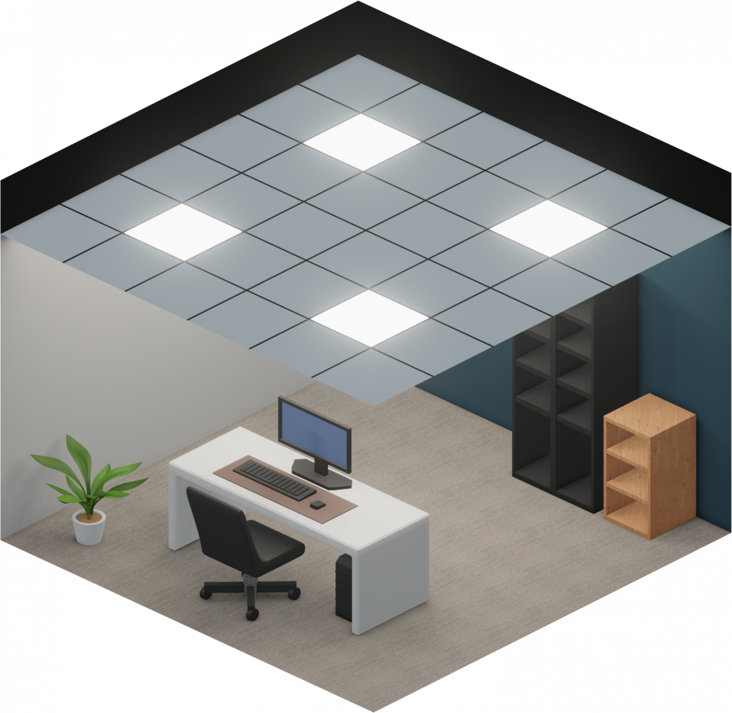 金鍏電子LED平板燈具GW-555輕鋼架型燈具安裝參考1